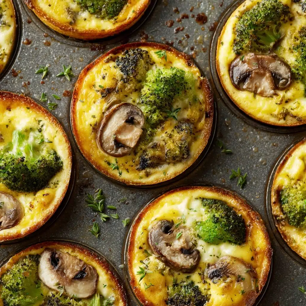 Veggie-Packed Broccoli & Mushroom Egg Cups Recipe