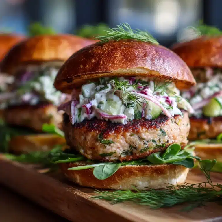 Crispy Salmon Sliders with Lemon Arugula Slaw Recipe