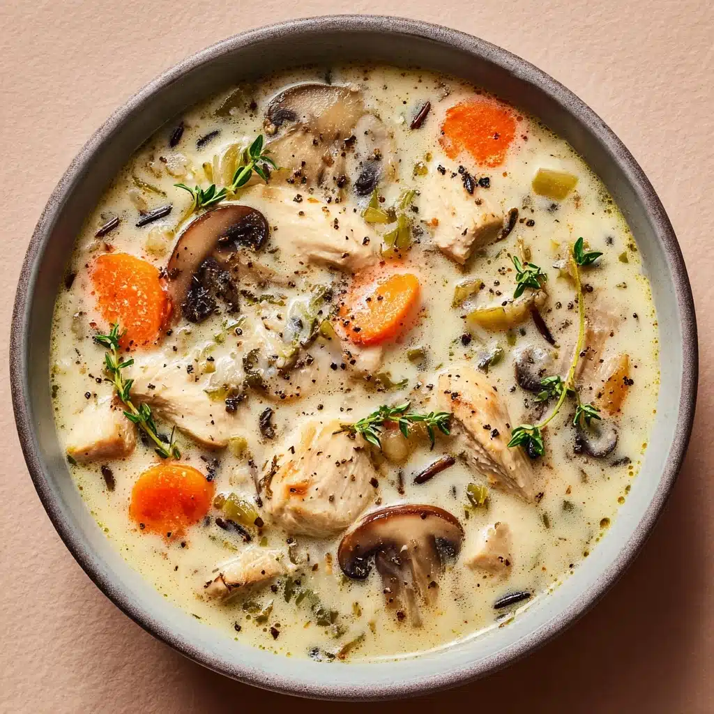 Creamy Mushroom Chicken and Wild Rice Soup Recipe