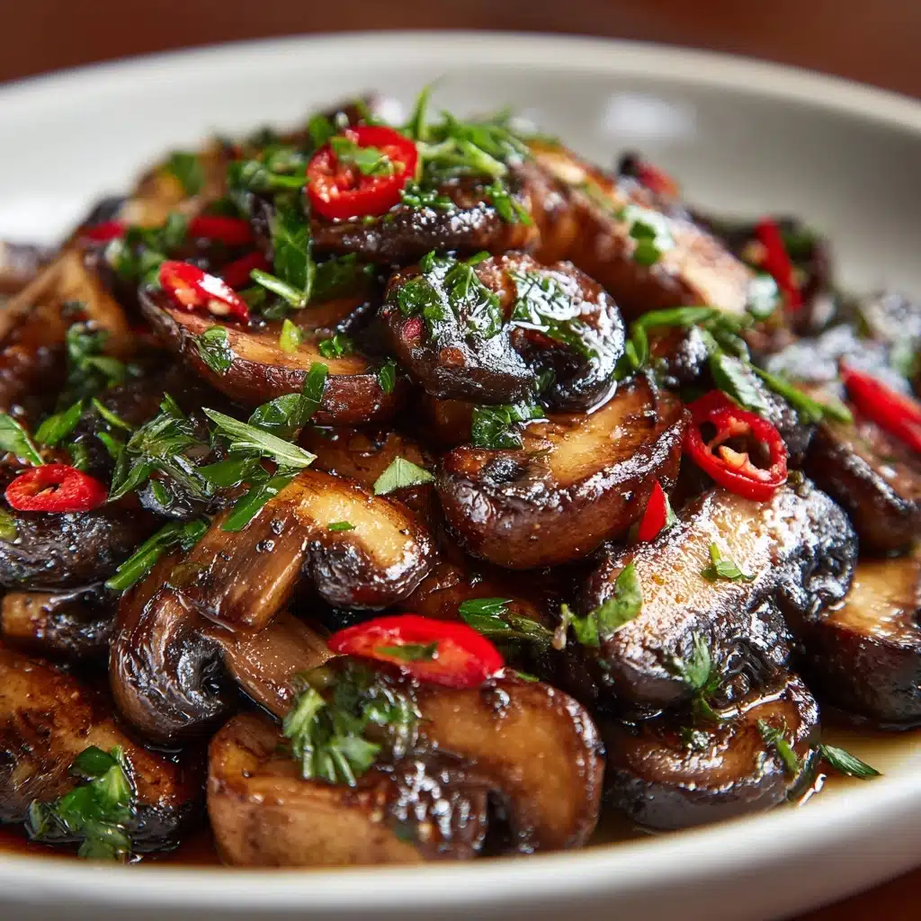 Crispy Chili Garlic Mushroom Recipe - Recipe Image