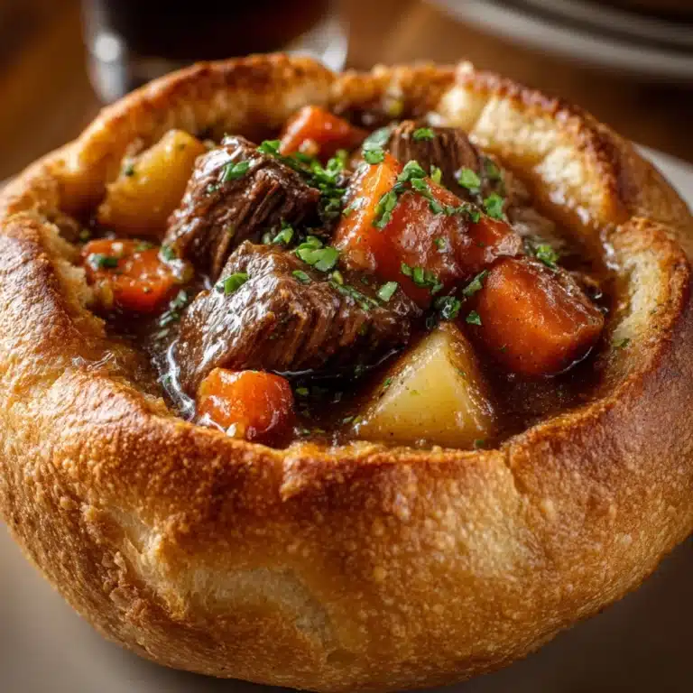Beef Stew Bread Bowl Recipe