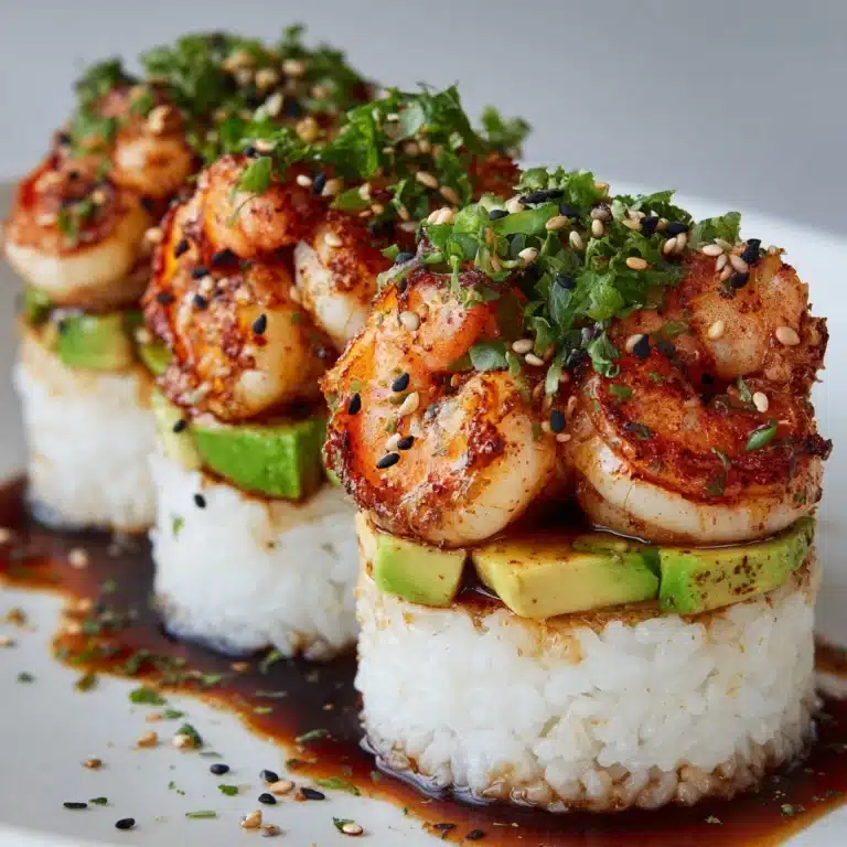 Spicy Shrimp Sushi Stacks Recipe
