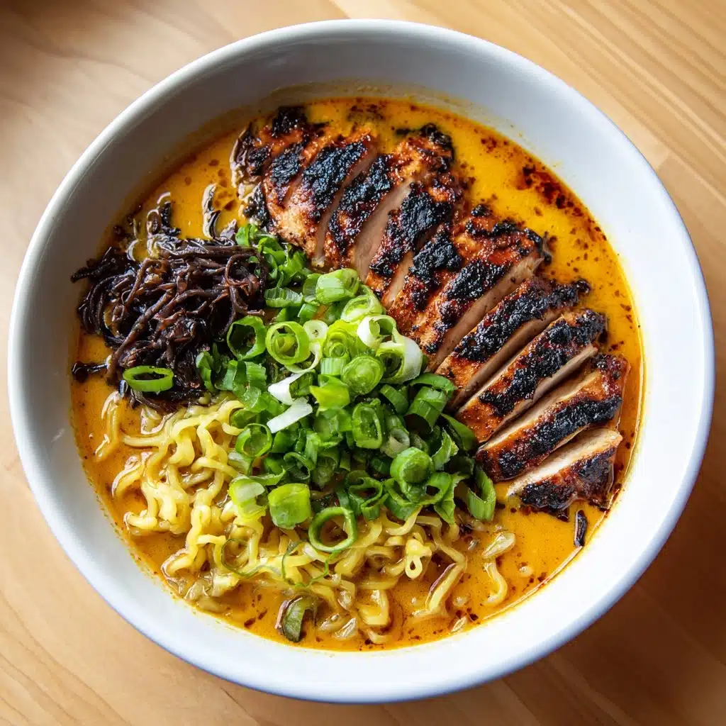 Chicken Ramen with Creamy Garlic Sauce Recipe