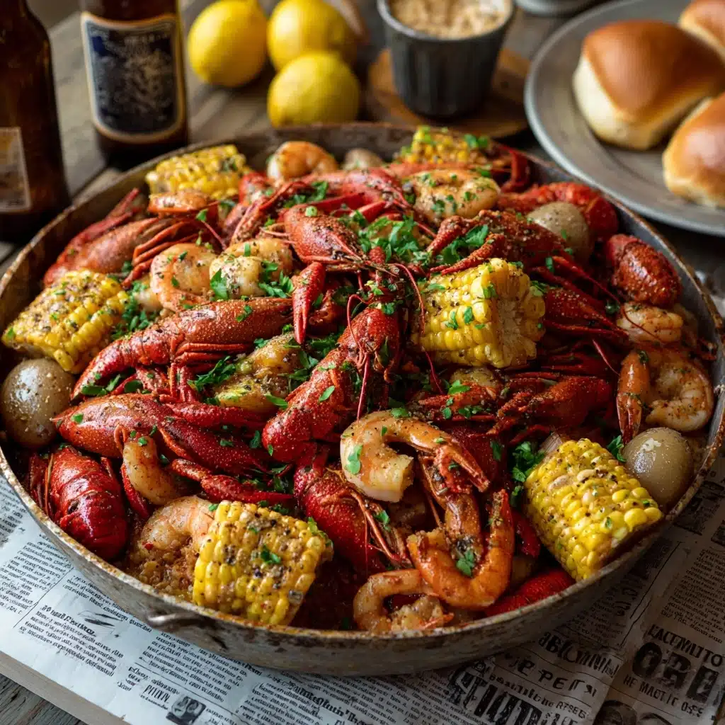 Stovetop Crawfish Boil with Garlic Butter Sauce Recipe
