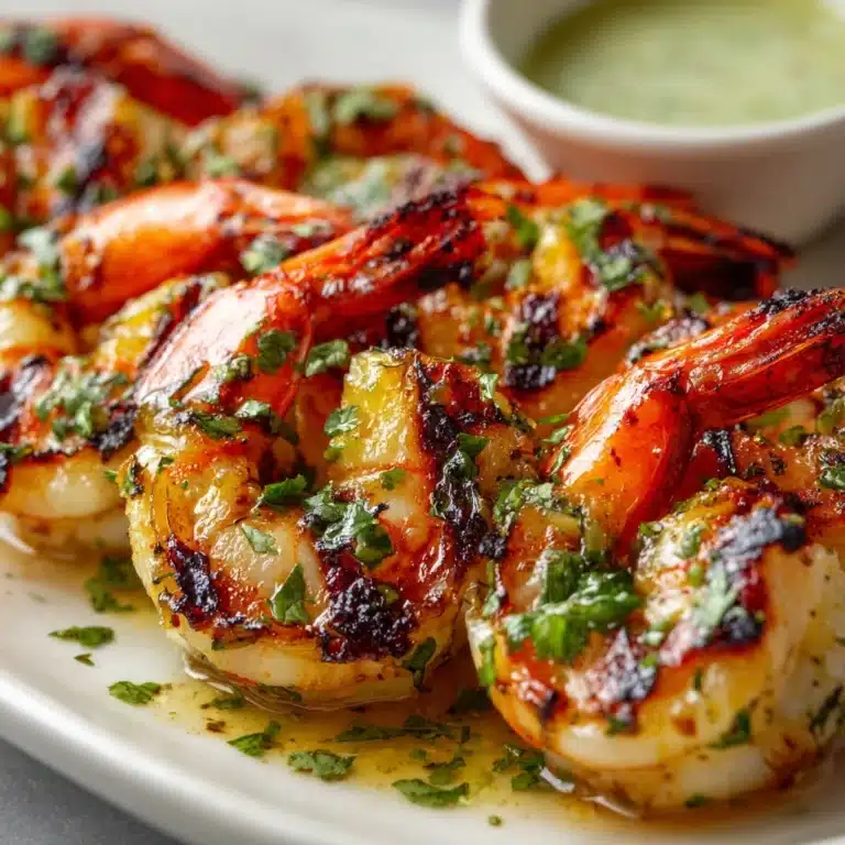 Garlic Confit Butter BBQ Butterflied Prawns Recipe