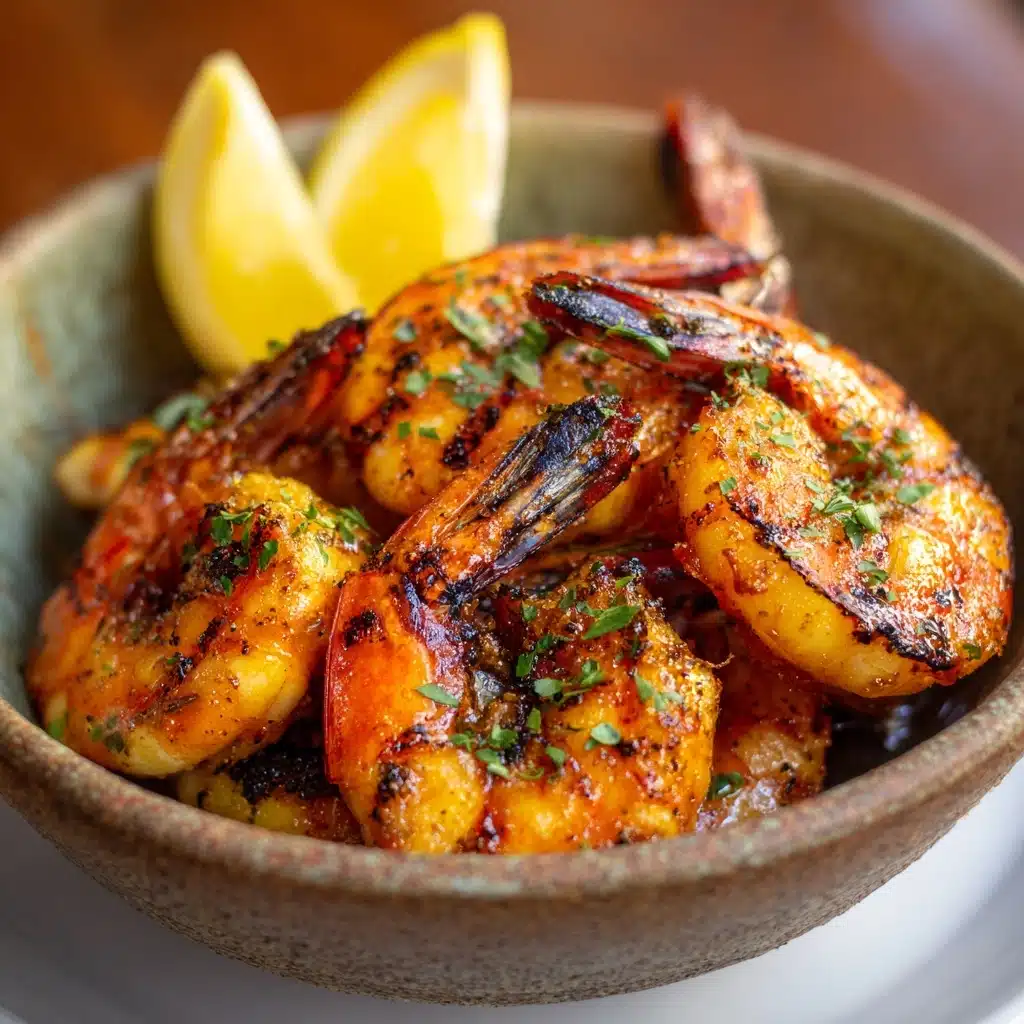 BBQ Grilled Prawns with Garlic, Lemon & Chilli Recipe
