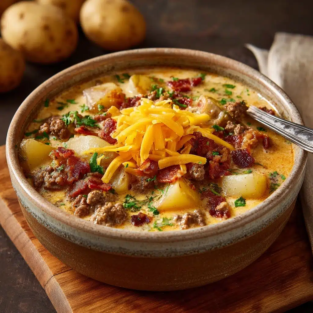 Easy Cheeseburger Soup Recipe - Recipe Image