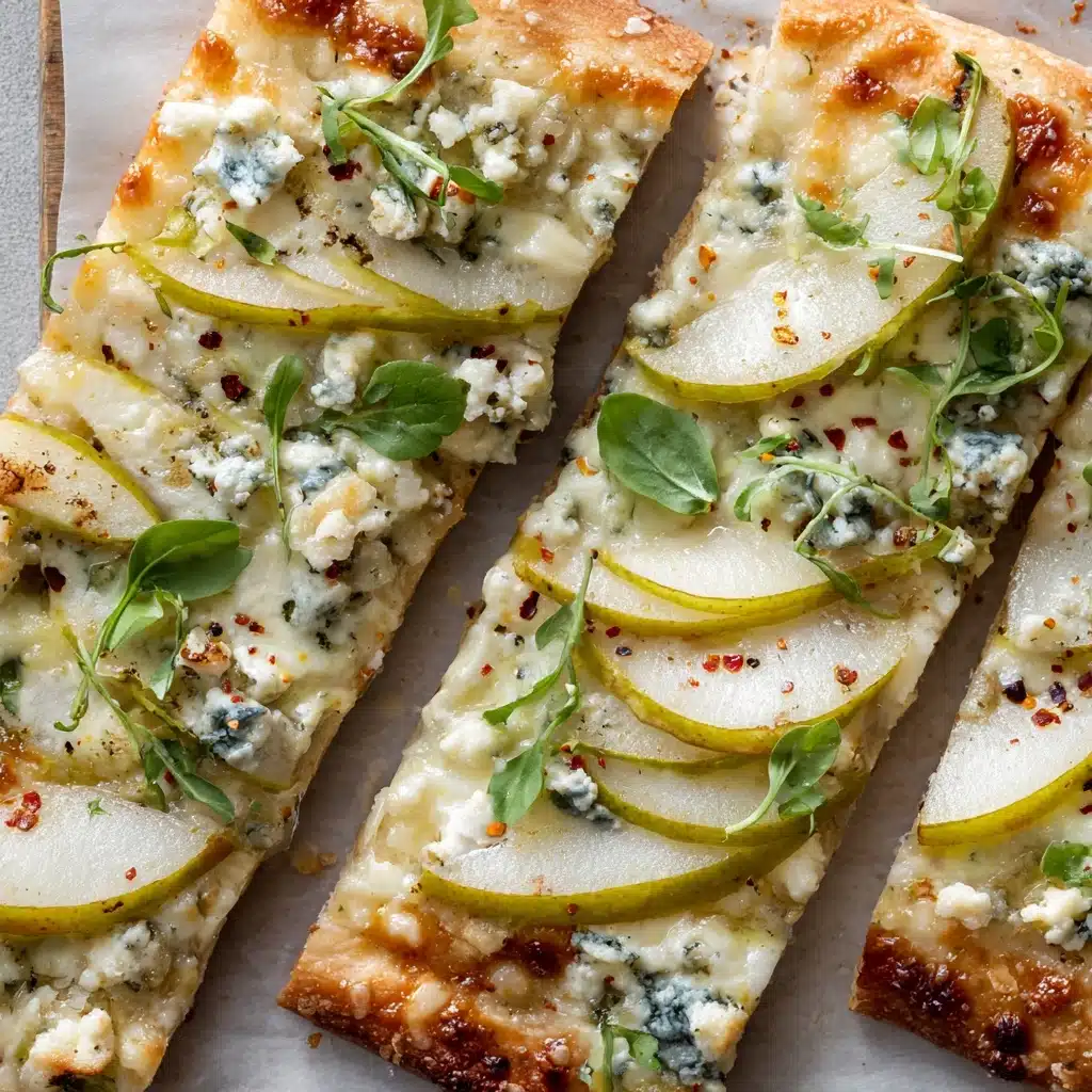 Pear and Gorgonzola Flatbread Recipe - Recipe Image