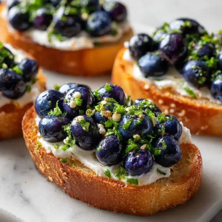 Blueberry Basil Bruschetta Recipe