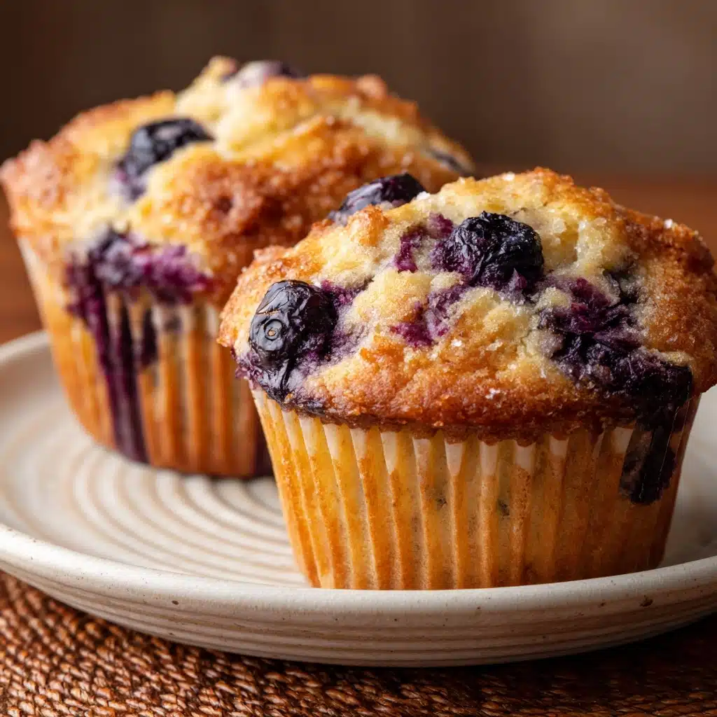 Keto Low-Carb Almond Flour Yogurt Blueberry Muffins Recipe - Recipe Image