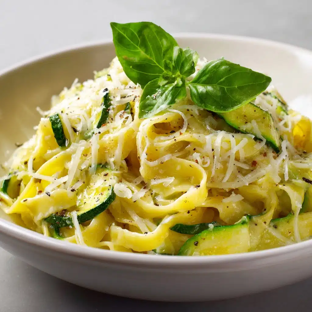 Lemon Basil Zucchini Pasta Alfredo Recipe - Recipe Image