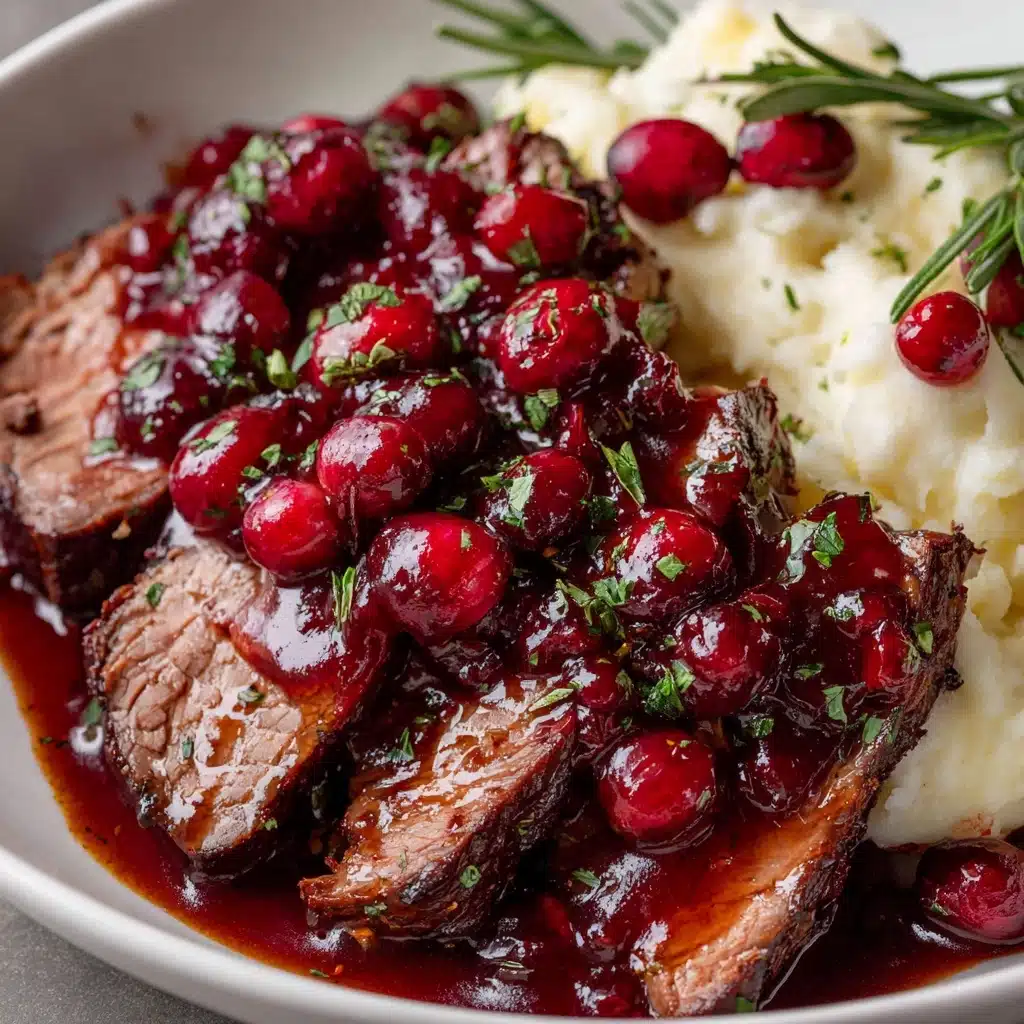 Cranberry Balsamic Roast Beef Recipe - Recipe Image
