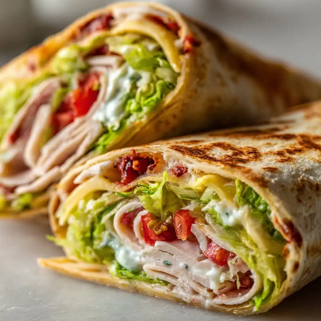 Turkey Ranch Club Wrap Recipe - Recipe Image