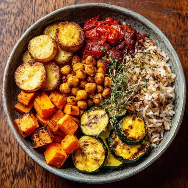Roasted Vegetable and Brown Rice Bowl Recipe