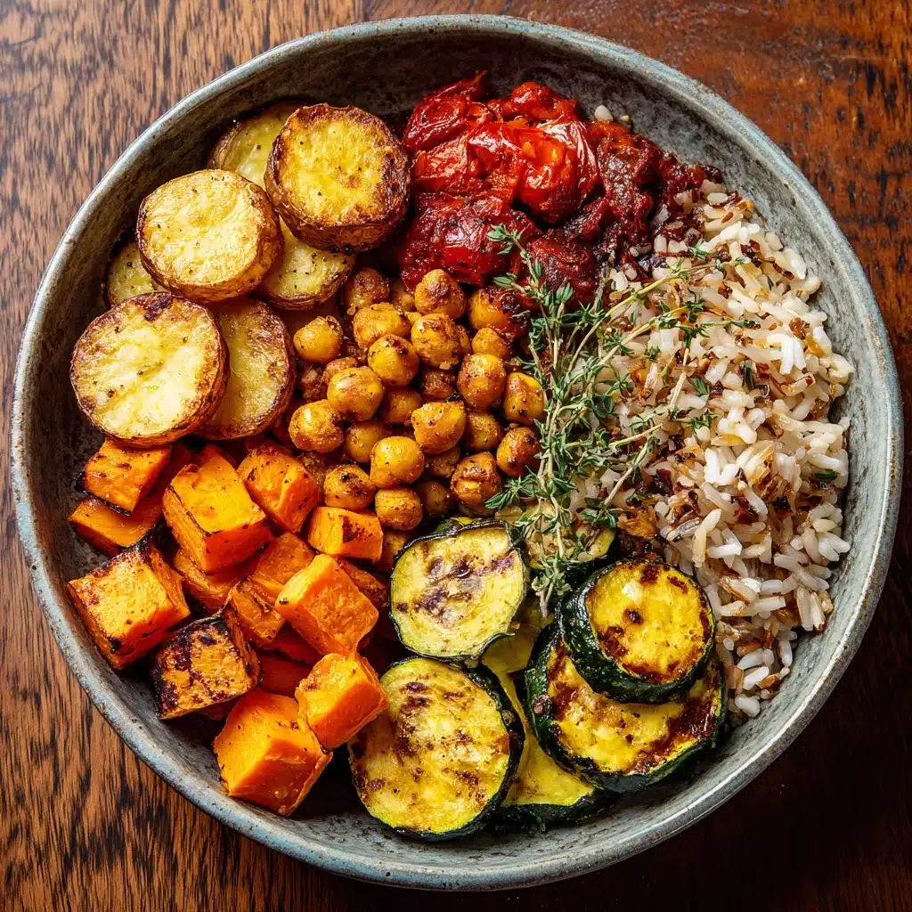 Roasted Vegetable and Brown Rice Bowl Recipe