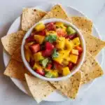 Strawberry Mango Salsa with Cinnamon-Sugar Tortilla Chips Recipe