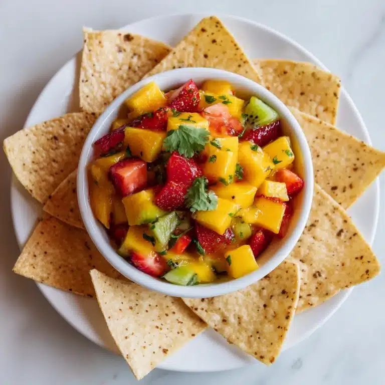 Strawberry Mango Salsa with Cinnamon-Sugar Tortilla Chips Recipe