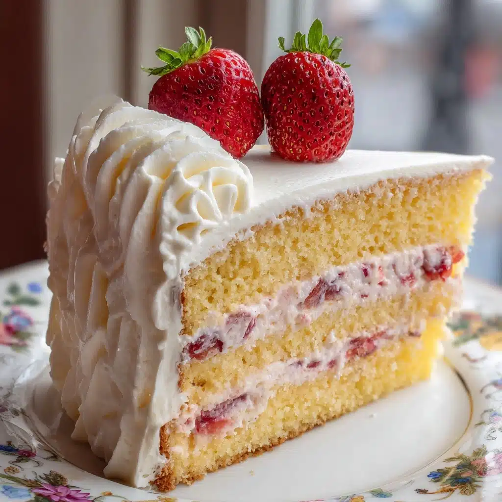 Strawberry Butter Cake Recipe - Recipe Image