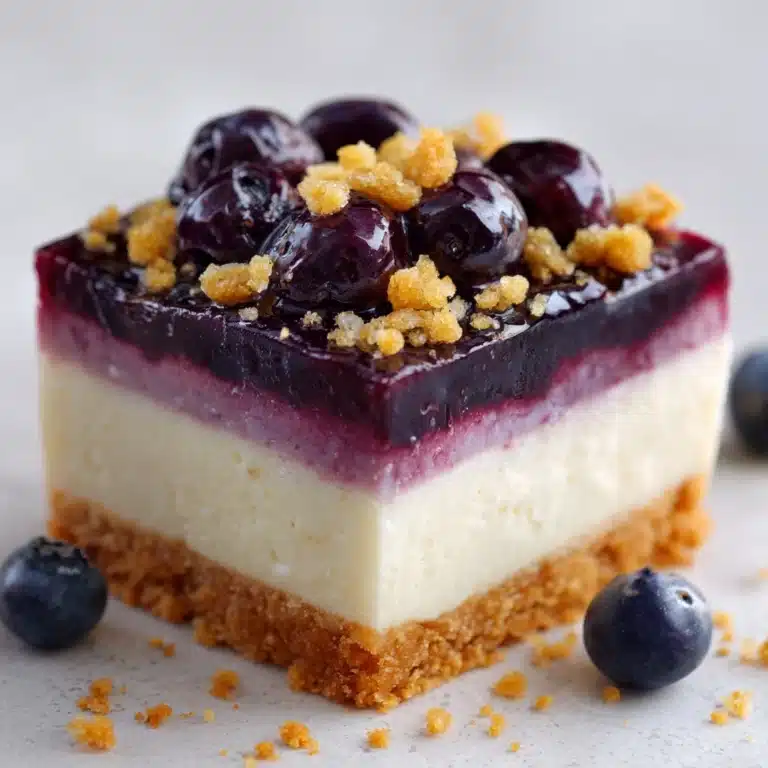 Lavender and Blueberry Cheesecake Bars Recipe