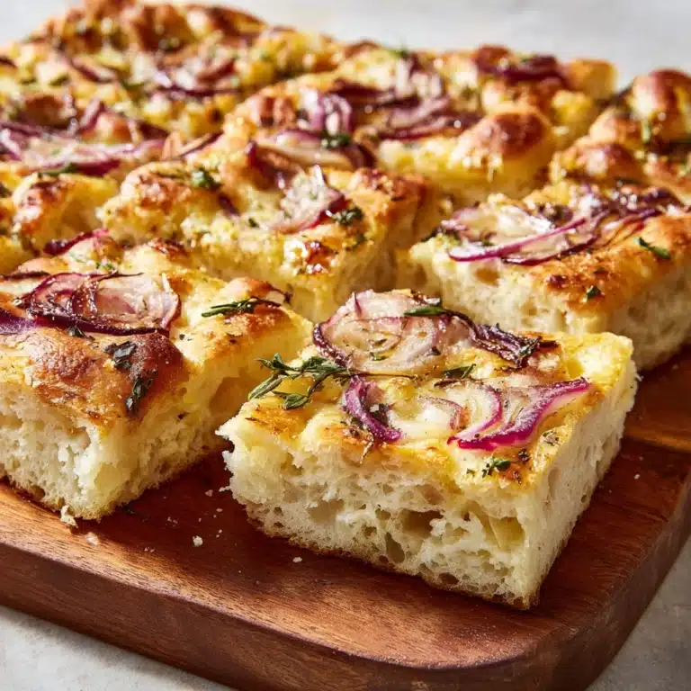 No-Knead Focaccia with Shallot Pissaladière Recipe
