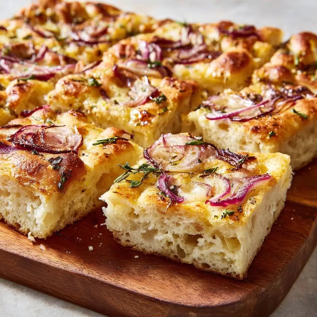 No-Knead Focaccia with Shallot Pissaladière Recipe