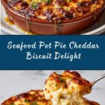 Seafood Pot Pie Cheddar Biscuit Recipe
