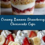 Banana Strawberry Pudding Cheesecake Cups Recipe