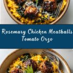 Rosemary Chicken Meatballs Tomato Orzo Recipe