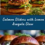 Crispy Salmon Sliders with Lemon Arugula Slaw Recipe