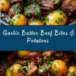 Slow Cooker Garlic Butter Beef Bites & Potatoes Recipe