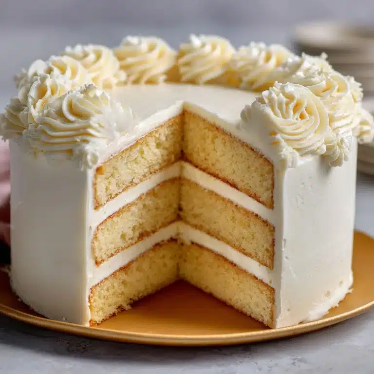 Vanilla Velvet Cake with Creamy Frosting Recipe