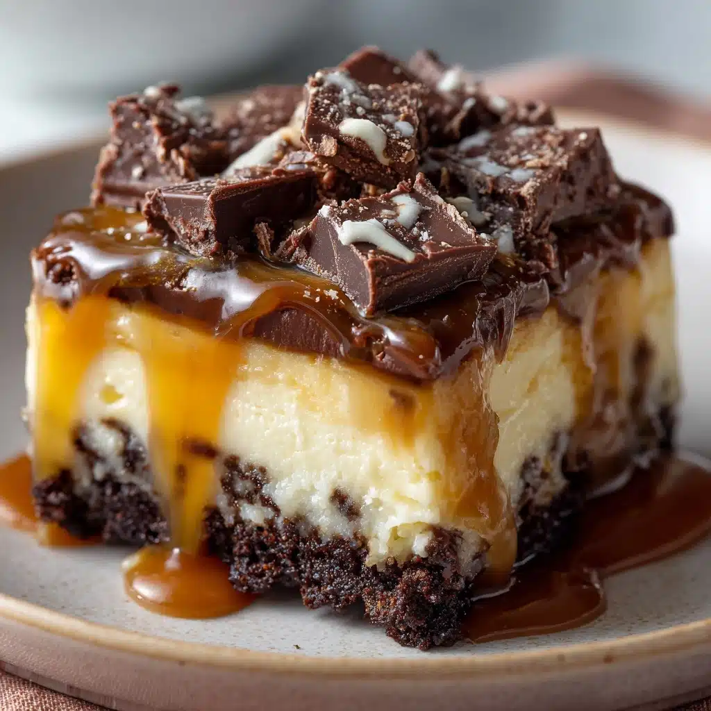 No Bake Chocolate Caramel Cheesecake Bites Recipe - Recipe Image