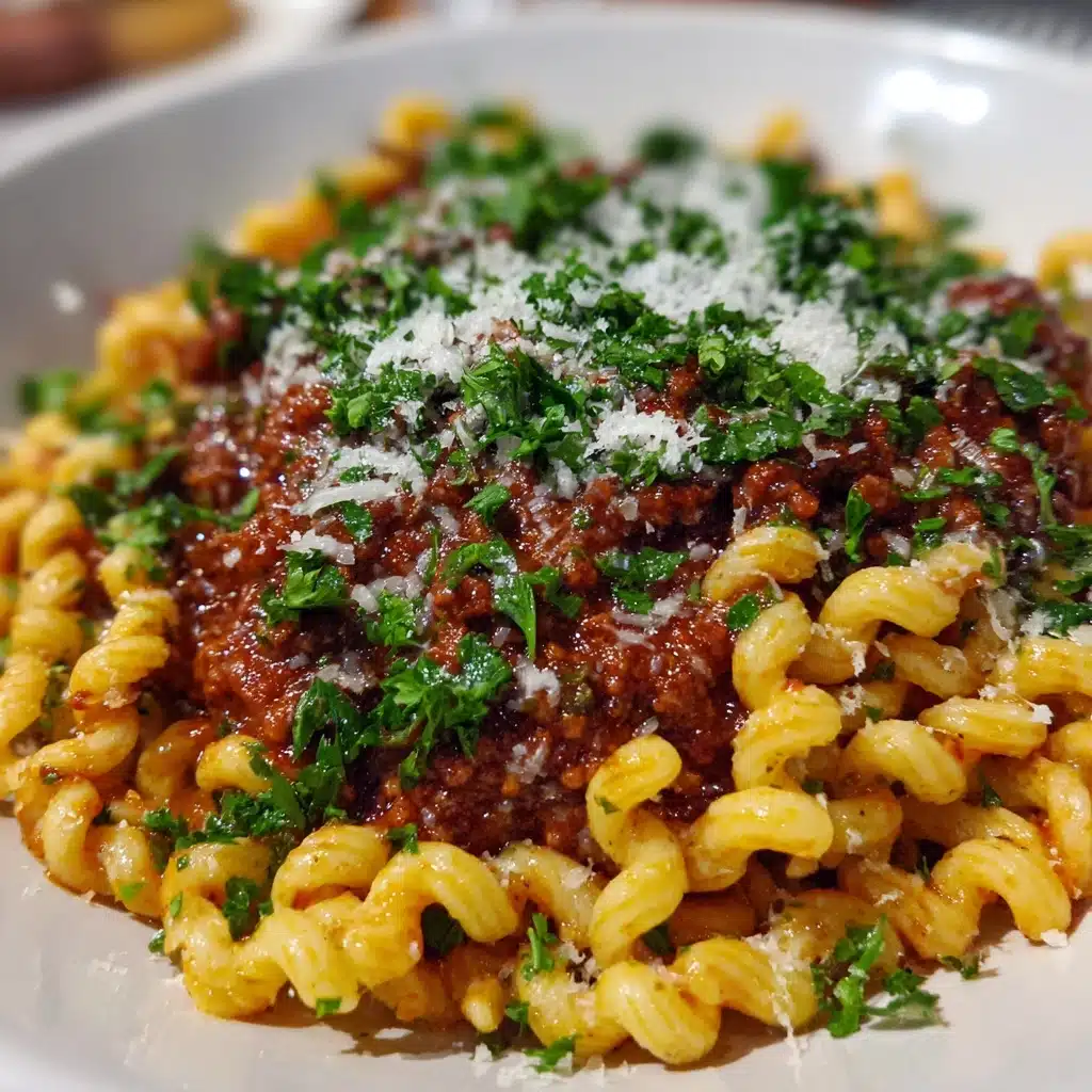 Homemade Bolognese Sauce with Gigli Pasta Recipe - Recipe Image