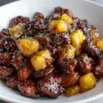 Air Fryer Garlic Butter Steak Bites and Potatoes Recipe