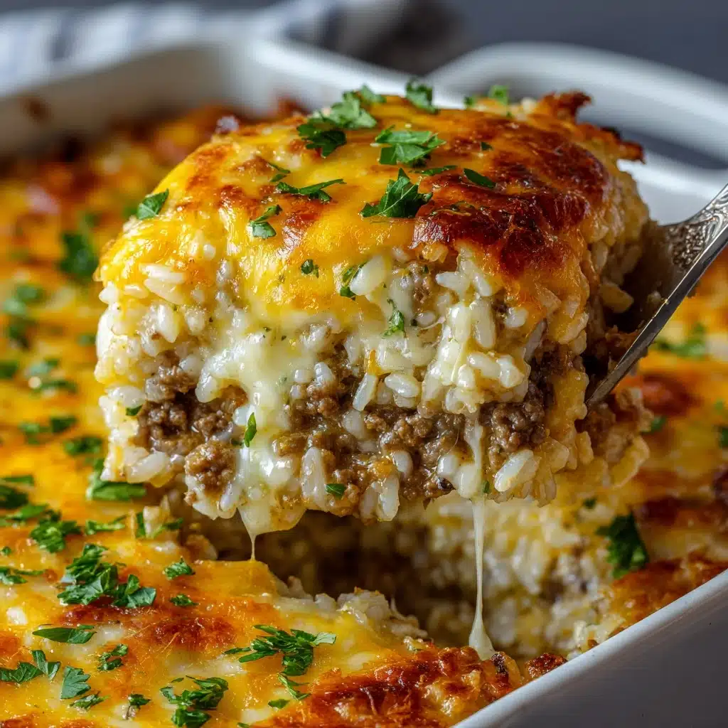 Cheesy Ground Beef and Rice Casserole Recipe - Recipe Image