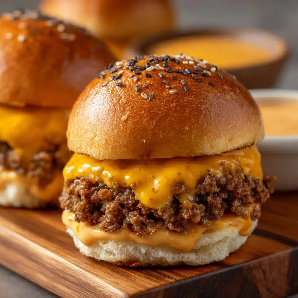 Cheddar Cheeseburger Sliders with House Sauce Recipe - Recipe Image