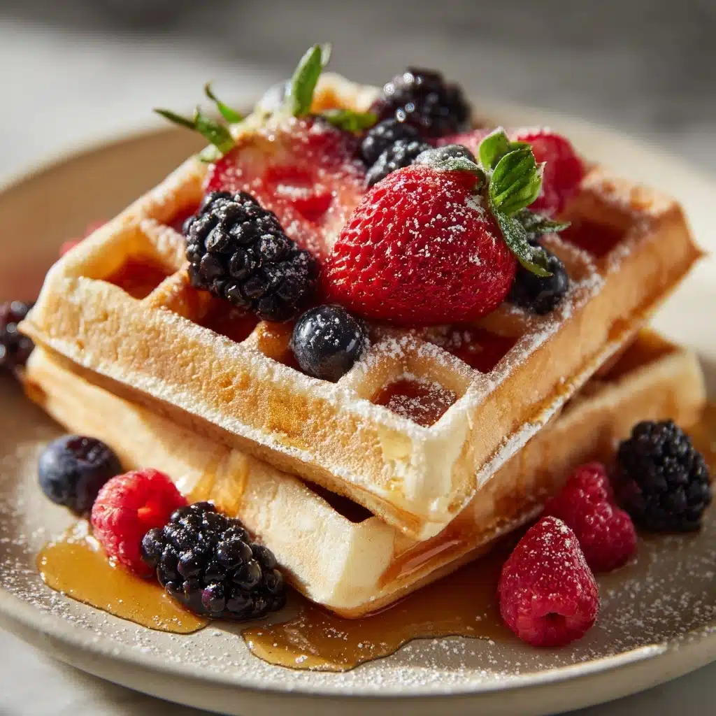 Waffles with Filling and Chocolate Glaze Recipe - Recipe Image