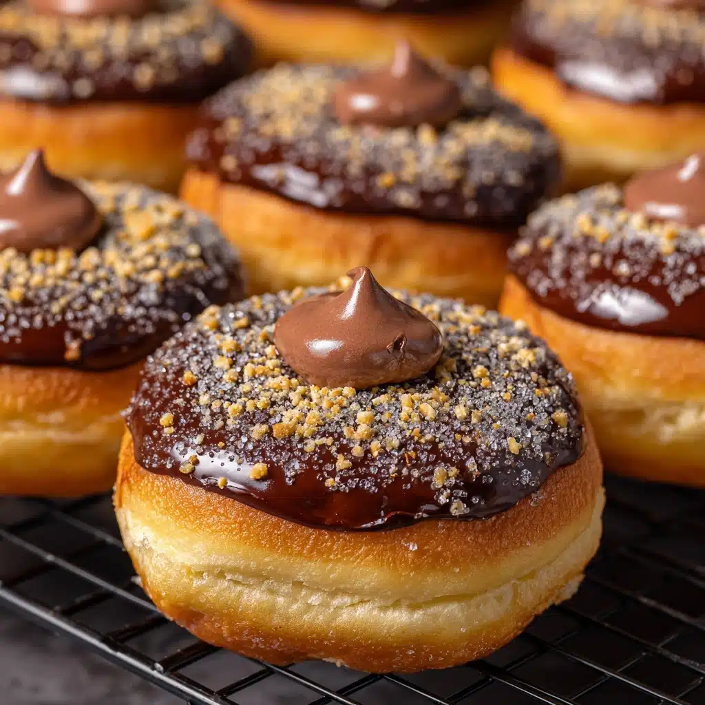Chocolate Hazelnut Cream Doughnuts Recipe - Recipe Image
