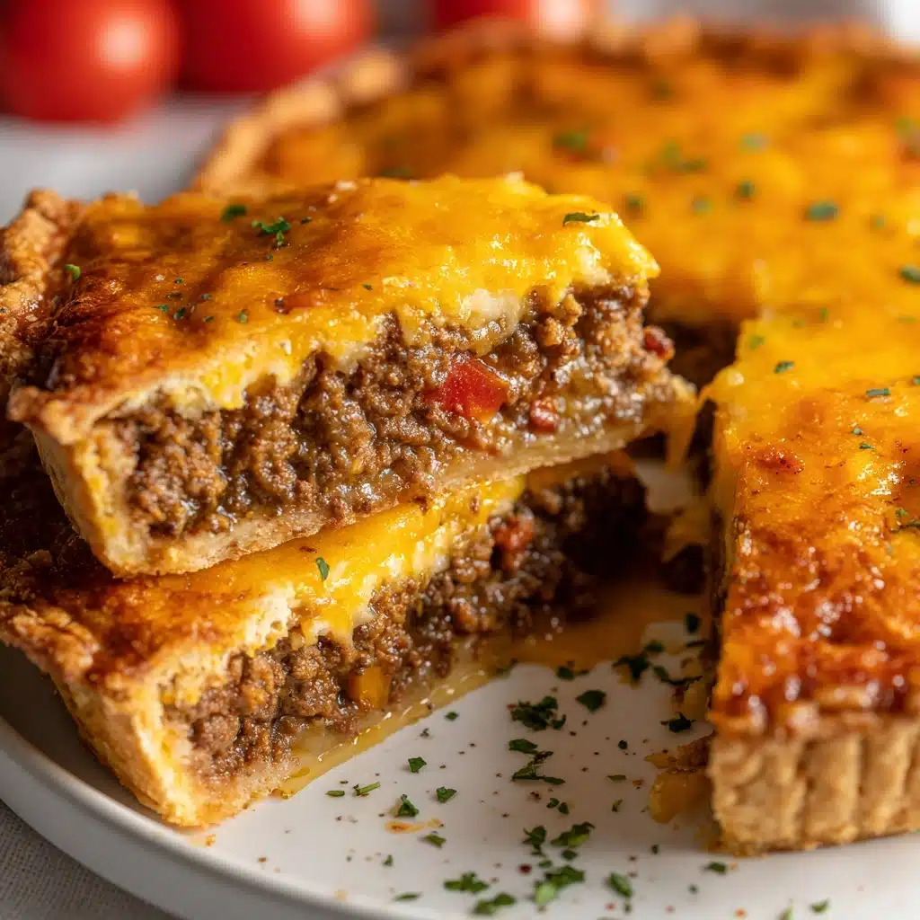 Classic American Cheeseburger Pie Recipe - Recipe Image