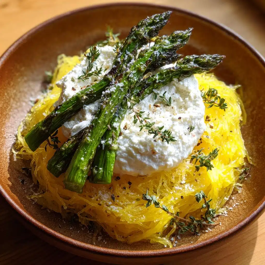 Spaghetti Squash with Asparagus, Ricotta, Lemon, and Thyme Recipe - Recipe Image