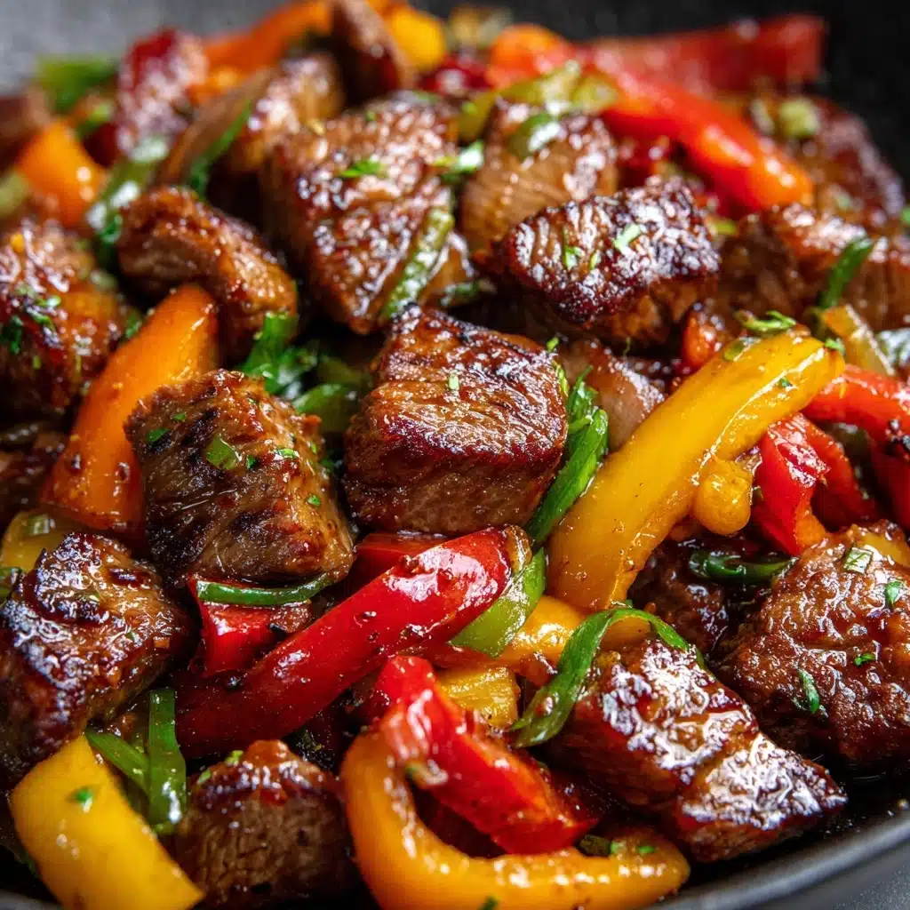 Air Fryer Honey Garlic Steak Sweet Pepper Bites Recipe - Recipe Image