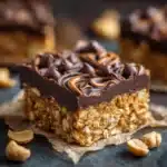 Healthy No-Bake Chocolate Peanut Butter Crunch Bars Recipe