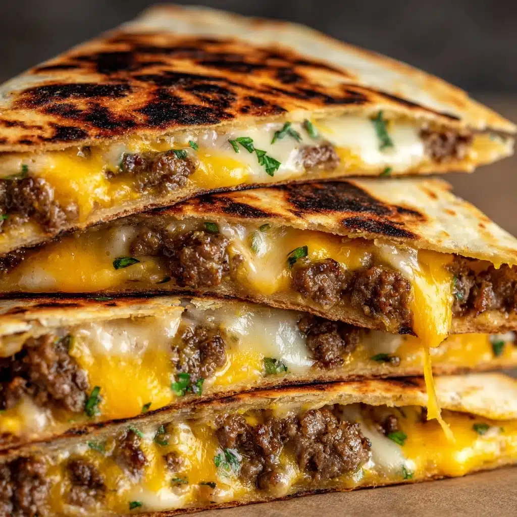 Blackstone Cheeseburger Quesadilla Recipe - Recipe Image