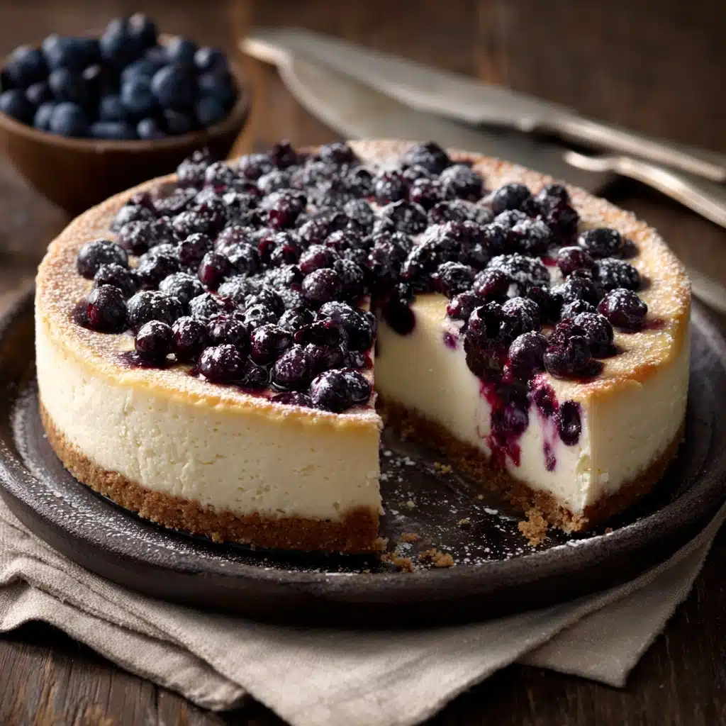 Blueberry Basque Cheesecake Recipe - Recipe Image