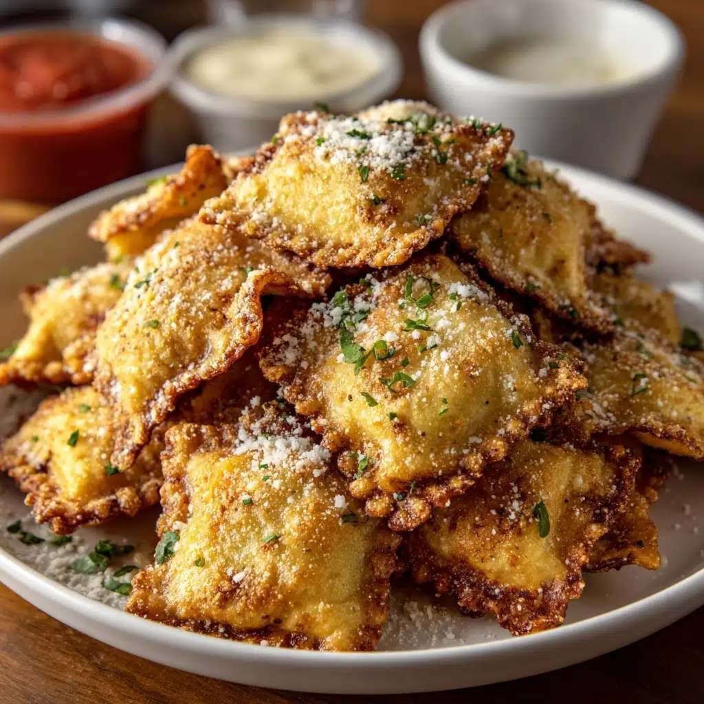 Fried Ravioli with Marinara Dipping Sauce Recipe - Recipe Image