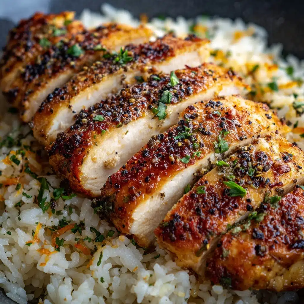 Chicken with Garlic Parmesan Rice Recipe - Recipe Image