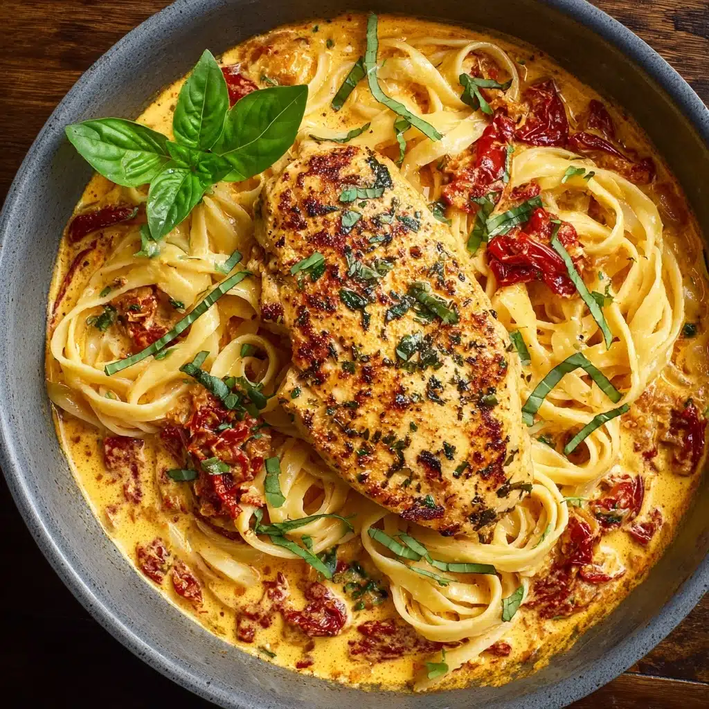 Garlic Basil Chicken with Tomato Butter Sauce Recipe - Recipe Image