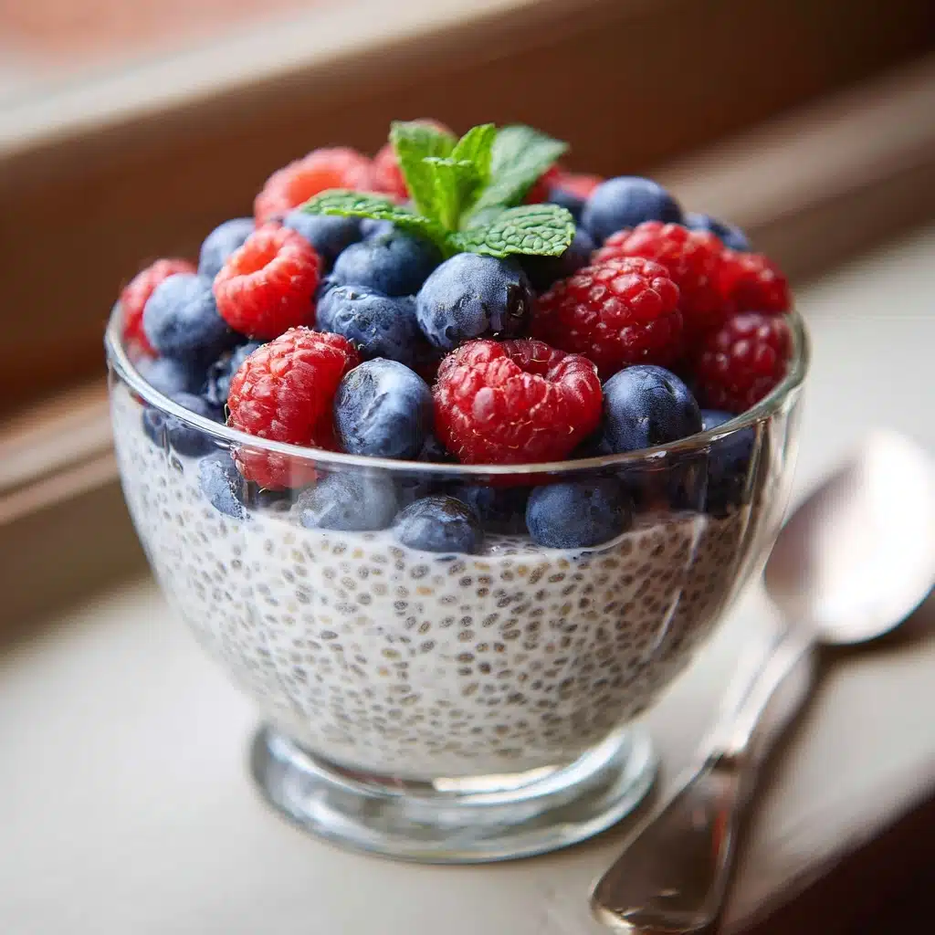 Chia Seed Pudding with Coconut Milk and Berries Recipe - Recipe Image