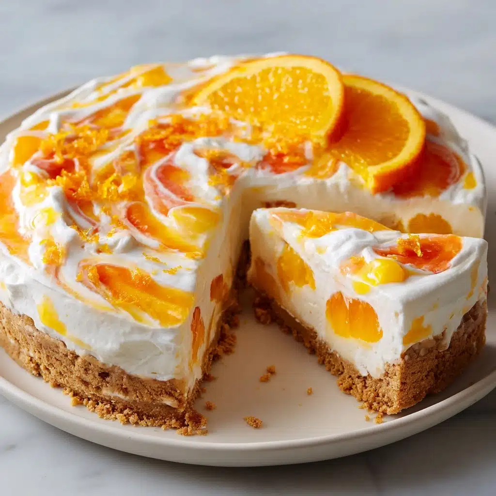 No-Bake Orange Creamsicle Cheesecake Recipe - Recipe Image