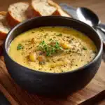 Hearty Cheddar Garlic Herb Potato Soup Recipe